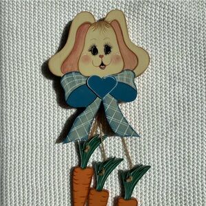 Vintage Wooden  Easter Hanging with Carrots
